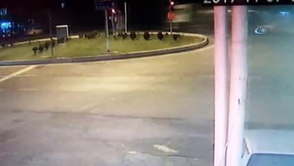 Freni Patlayan Tankerin Kaza Anı Güvenlik Kamerasında