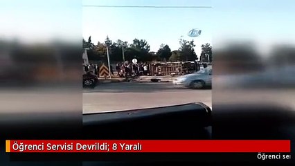 Öğrenci Servisi Devrildi: 8 Yaralı