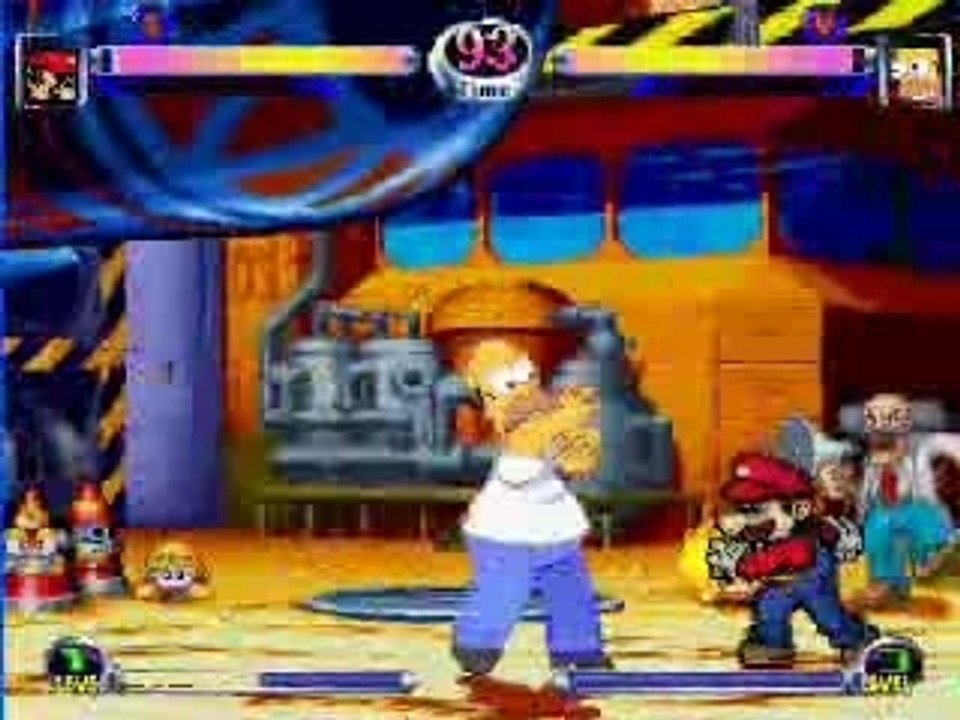 2-D Fighting Computer Game : Super Mario and Simpson