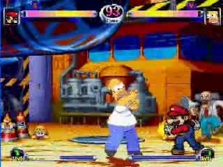 2-D Fighting Computer Game : Super Mario and Simpson