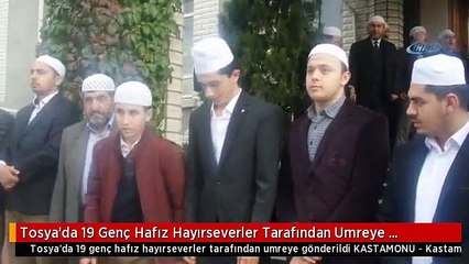 Tosya'da 19 Genç Hafız Hayırseverler Tarafından Umreye Gönderildi