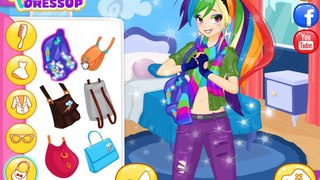 My Little Pony Equestria Girls Rainbow Dash and Pinkie Pie Modern Look Dress Up Game