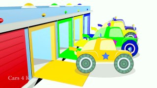 Learning Colors with Monster Truck Color Vehicles for Kids Toddlers - Learn Colours for Children