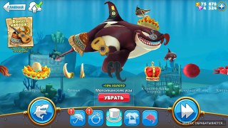 Обзор #46 Беляш Косатка и новые Клоунские шмотки! Hungry Shark World