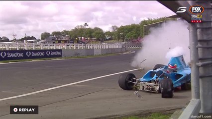 Formula 5000 Pukekohe 2017 Race2 Smith Massive Crash