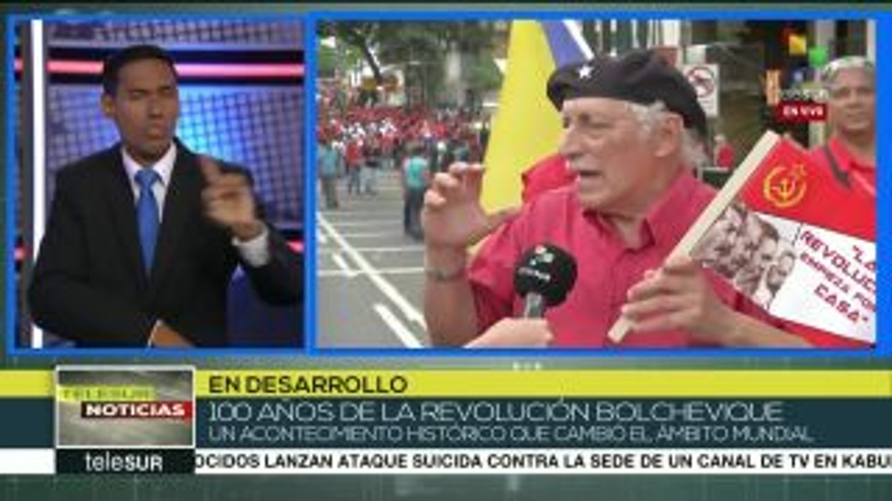 Venezuela: marchan para conmemorar 100 años de Revolución Bolchevique
