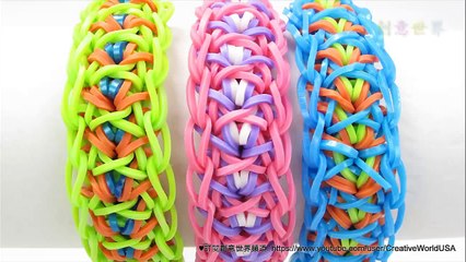天堂鳥手環 Bird of Paradise Bracelet - 彩虹編織器中文教學 Rainbow Loom Chinese Tutorial