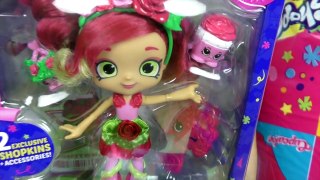 Shopkins GIANT EGG Shoppies Tiara Sparkles, Rosie Bloom Dolls Arcade Cotton Candy Playsets Season 7