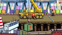 Crane & Trucks for Children | Police Car Cartoons for Kids| Diggers Game for Children| Backhoe Truck