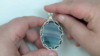 5 strand braid wire wrapped cabochon