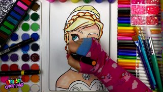 Learn Coloring for Kids and Color Disney Frozen Anna Coloring Pages