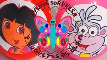 8 huevos sorpresa de dibujos de Dora la exploradora y sus amigos en español con juguetes para niños