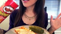 ASMR Eating Sounds: Pickle, Lasagna Rolls, and Pringles