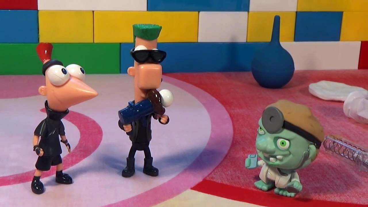 Финес и Ферб новые серии Игрушки у врача Мультики про зомби Видео для девчонок Укол Клизма Больница