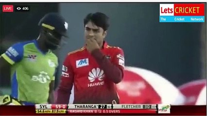 Rashid khan vs Sulhet, in BPL 2017 4 OV,18 R,1W.