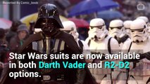 Darth Vader and R2-D2 'Star Wars' Suits are Only for the Bold