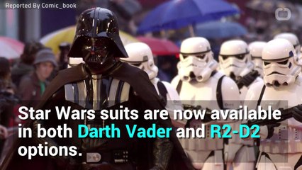 Darth Vader and R2-D2 'Star Wars' Suits are Only for the Bold