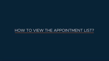 hCue Dental Software - How to view appointments list