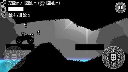 Hill Climb Racing Ragnarok 15964 meters on Big Finger