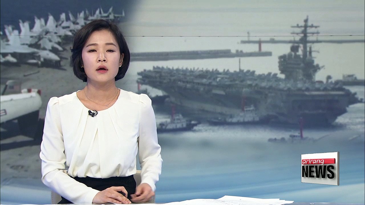 Three U.S. carriers in west Pacific for drill to accompany Trump's Asia tour