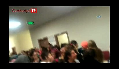 Kız öğrenci yurdunda yaşanan panik anları kamerada