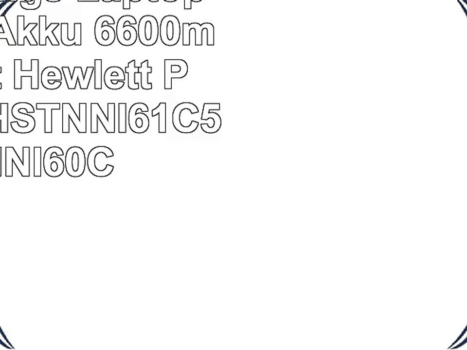 Hochleistungs Laptop Notebook Akku 6600mAh ersetzt Hewlett Packard HP HSTNNI61C5