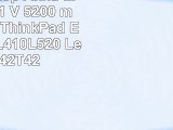 Yanec Laptop Akku Liion 108  111 V 5200 mAh Lenovo ThinkPad E40E50E525L410L520