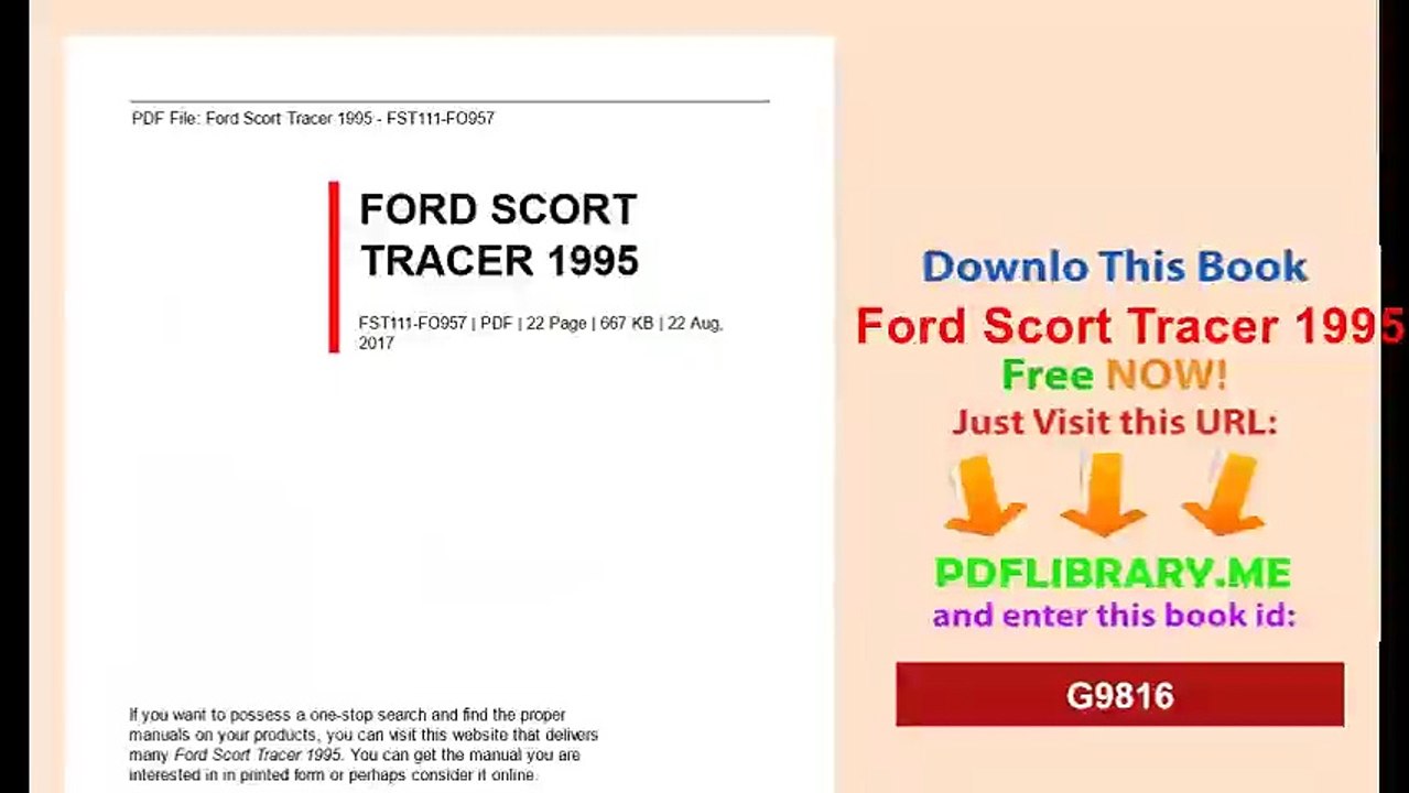 Ford Scort Tracer 1995