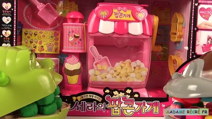 Shrek et le Singe mangent du Popcorn en Pâte à Modeler type Moon Dough