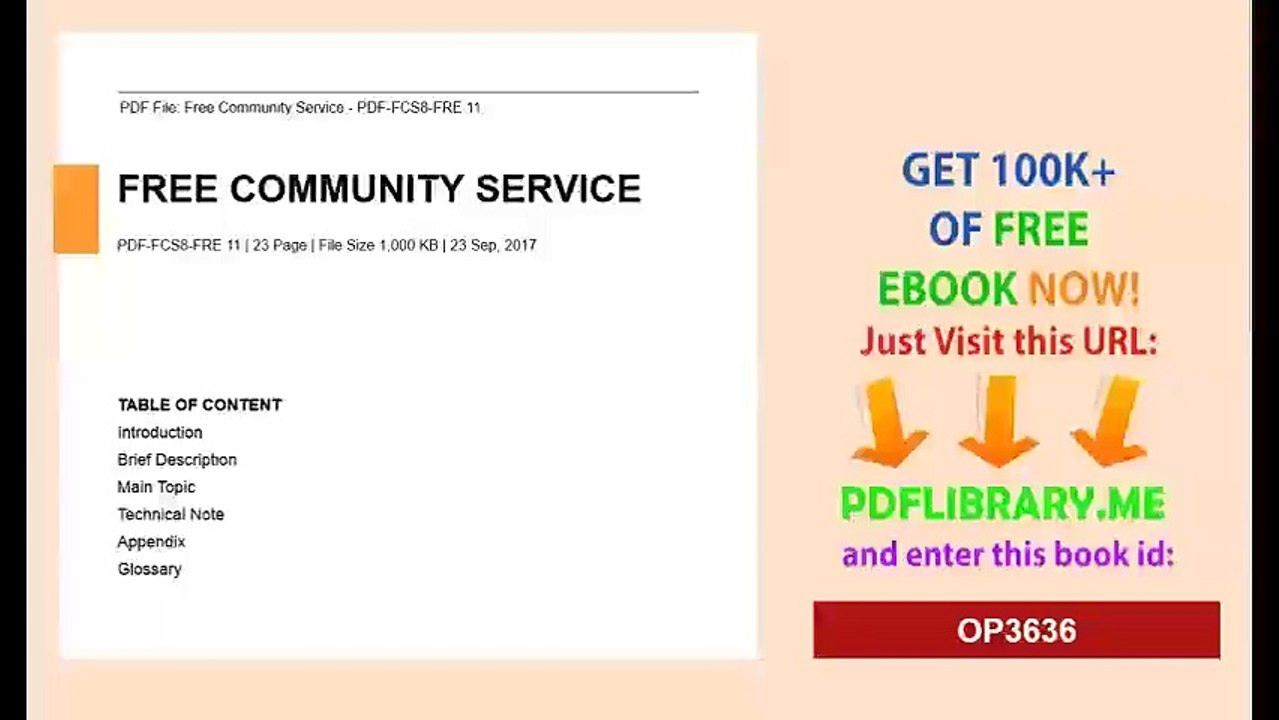 Free Community Service
