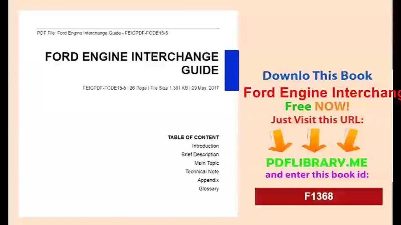 Ford Engine Interchange Guide