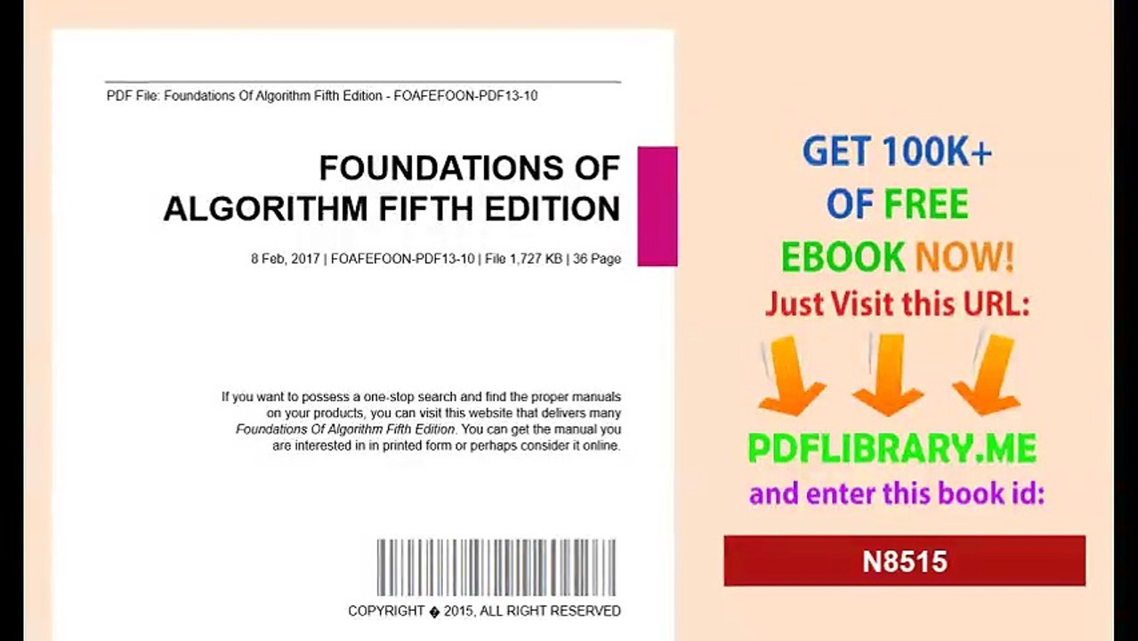 Foundations Of Algorithm Fifth Edition