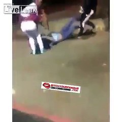 Girl gets beaten and tasered after walking inside "rival territory "
