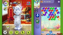 My Talking Tom VS Talking Tom Bubble Shooter iPad Gameplay for Children HD