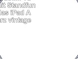 StilGut UltraSlim Tasche V2 mit Standfunktion für das iPad Air 2 schwarz vintage
