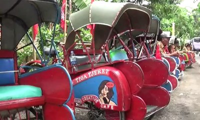 Para Tukang Becak Dilibatkan dalam Hajatan Jokowi