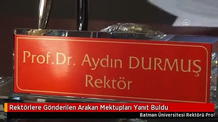 Rektörlere Gönderilen Arakan Mektupları Yanıt Buldu