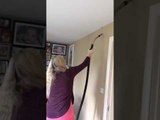 Irish Woman Hilariously Tries to Remove Spider From Kitchen