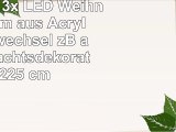 COMFOUR 3x LED Weihnachtsbaum aus Acryl mit Farbwechsel zB als Weihnachtsdekoration