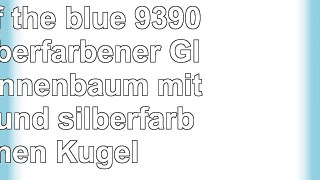 Out of the blue 939083 Silberfarbener GlitterTannenbaum mit 8 rot und silberfarbenen