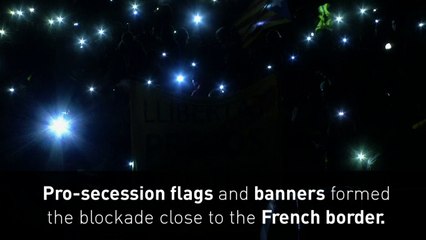 Catalans block motorway near French border angering drivers