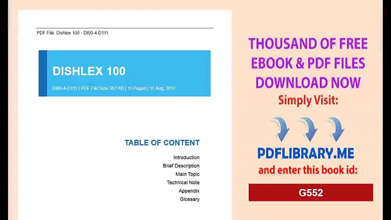 [PDF] Dishlex 100 [D0WNL04D]