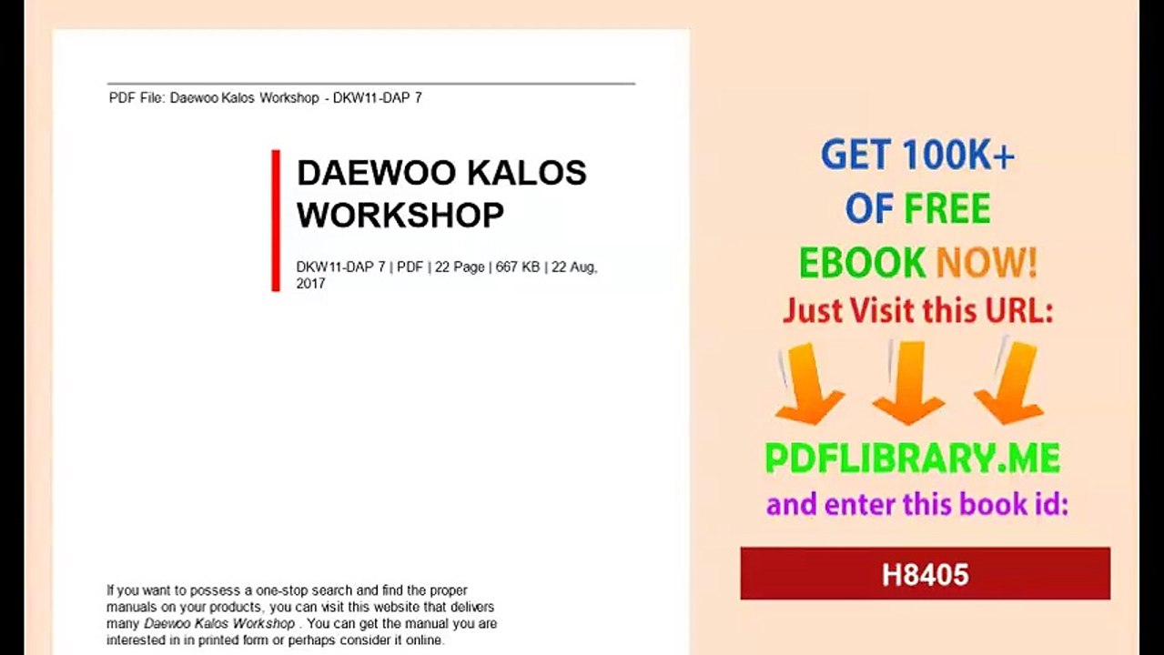 [PDF] Daewoo Kalos Workshop [D0WNL04D]