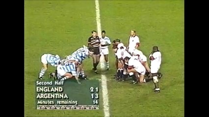 Matias Corral | Argentina scrum shunts back England in the 1995 RWC