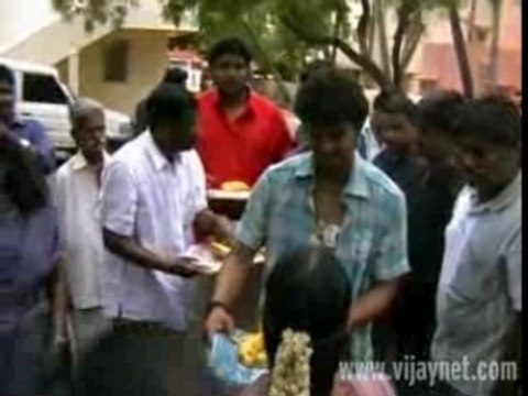 Vijay Birthday Celebrations at stree seva mandir, chennai
