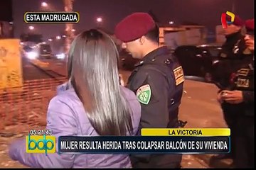 La Victoria: mujer sobrevive tras caer de segundo piso de su vivienda