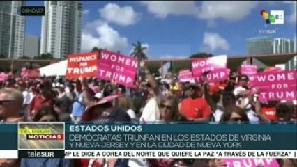 EE.UU.: demócratas ganan en Virginia, Nueva Jersey y Nueva York