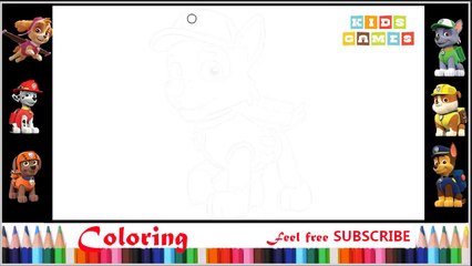 Paw Patrol Coloring for kids 2017♫Nursery Rhymes - Part 01♫ Kids Games ♫