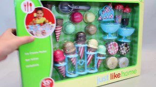 Play Doh Ice Cream Maker & Food Refrigerator, Playdough Toys
