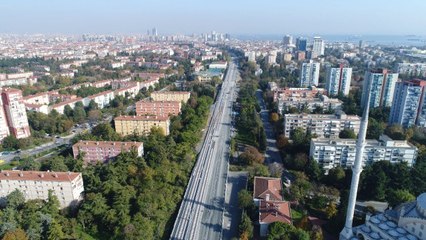 İstanbul'da Banliyö Hattının İlk Rayları Havadan Görüntülendi
